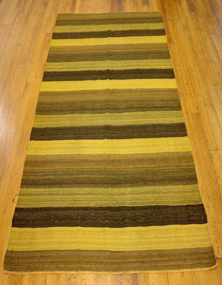 Detail image of  5' 3 x 6' 9  Hand Woven Kilim Afghan Wool Rug