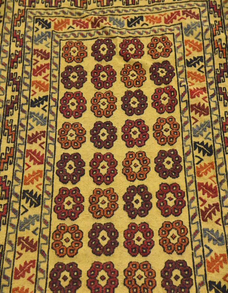 Detail image of  3' 10 x 6' 4  Hand Woven Kilim Afghan Wool Rug
