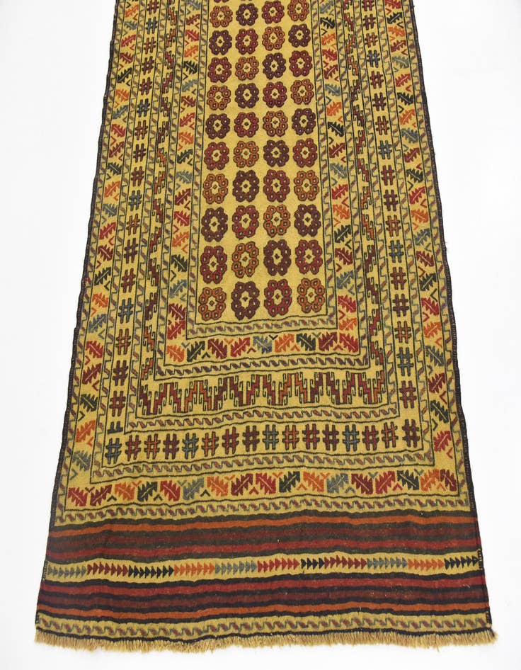 Detail image of  3' 10 x 6' 4  Hand Woven Kilim Afghan Wool Rug