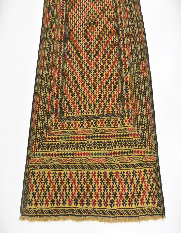 Detail image of  3' 10 x 6' 2  Hand Woven Kilim Afghan Wool Rug