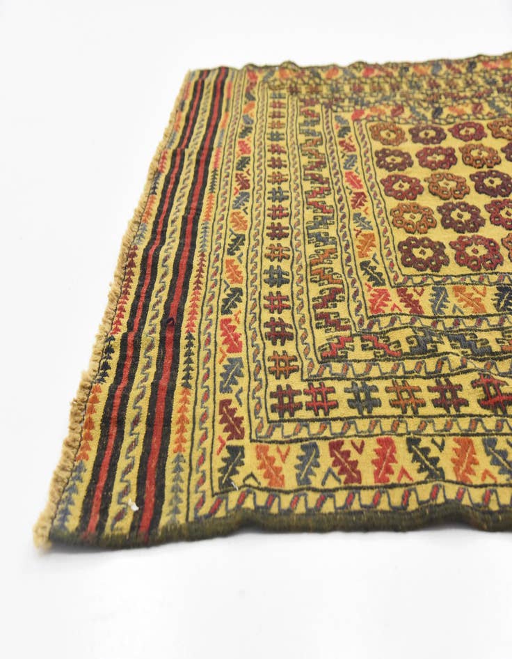 Detail image of  4' 3 x 6' 2  Hand Woven Kilim Afghan Wool Rug