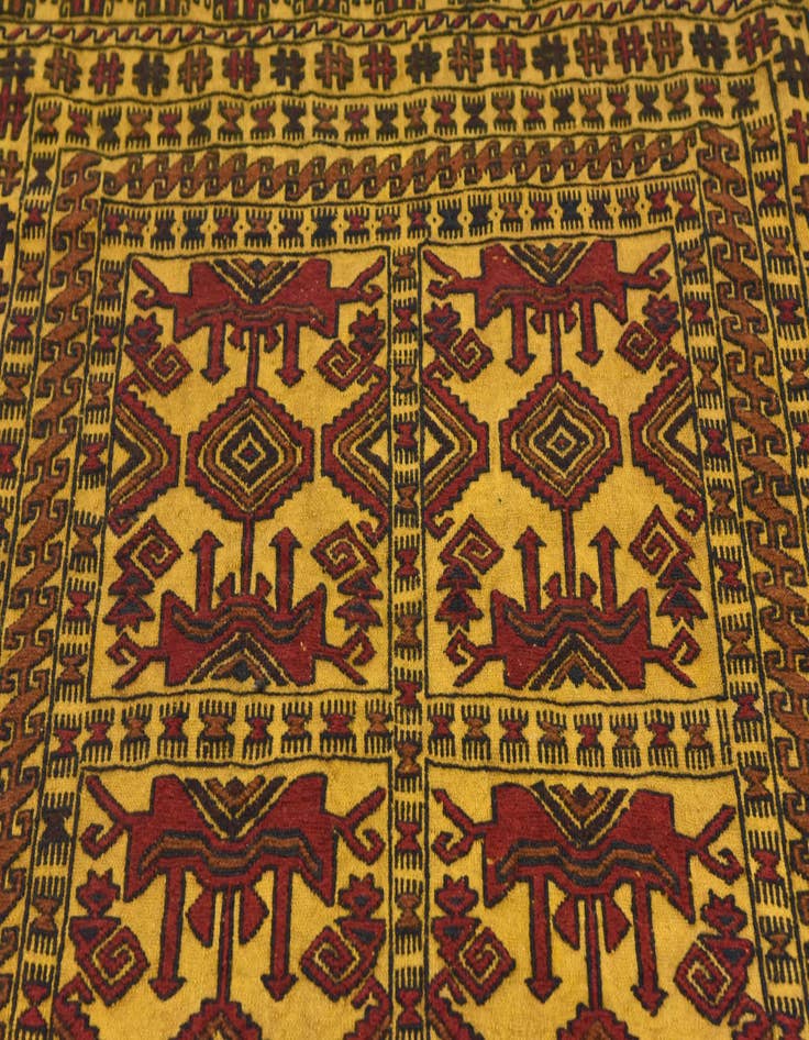 Detail image of  4' x 6'  Hand Woven Kilim Afghan Wool Rug