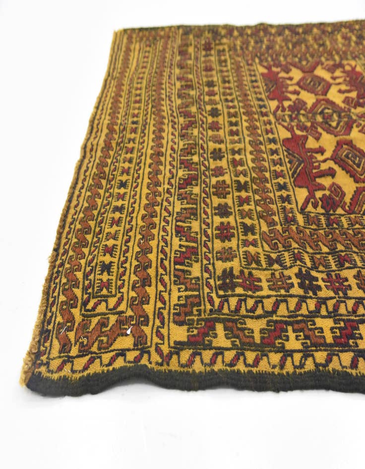 Detail image of  4' x 6'  Hand Woven Kilim Afghan Wool Rug