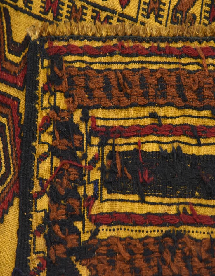 Detail image of  4' x 6'  Hand Woven Kilim Afghan Wool Rug
