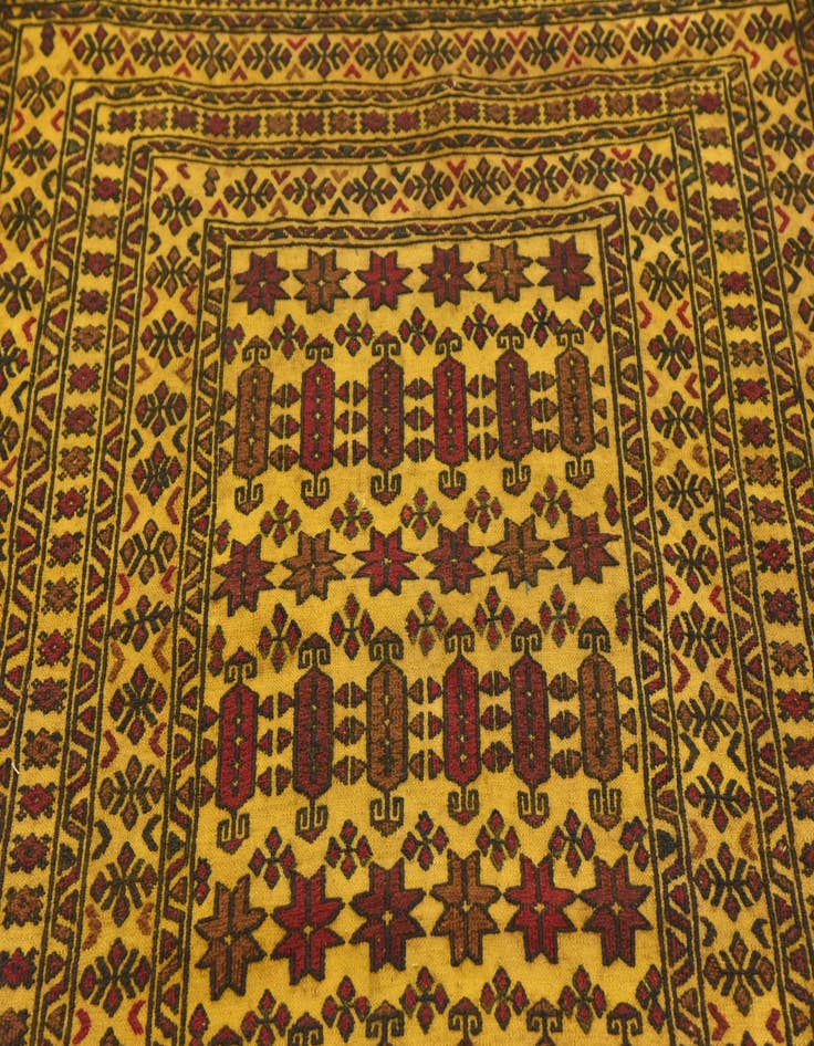 Detail image of  4' x 6' 5  Hand Woven Kilim Afghan Wool Rug