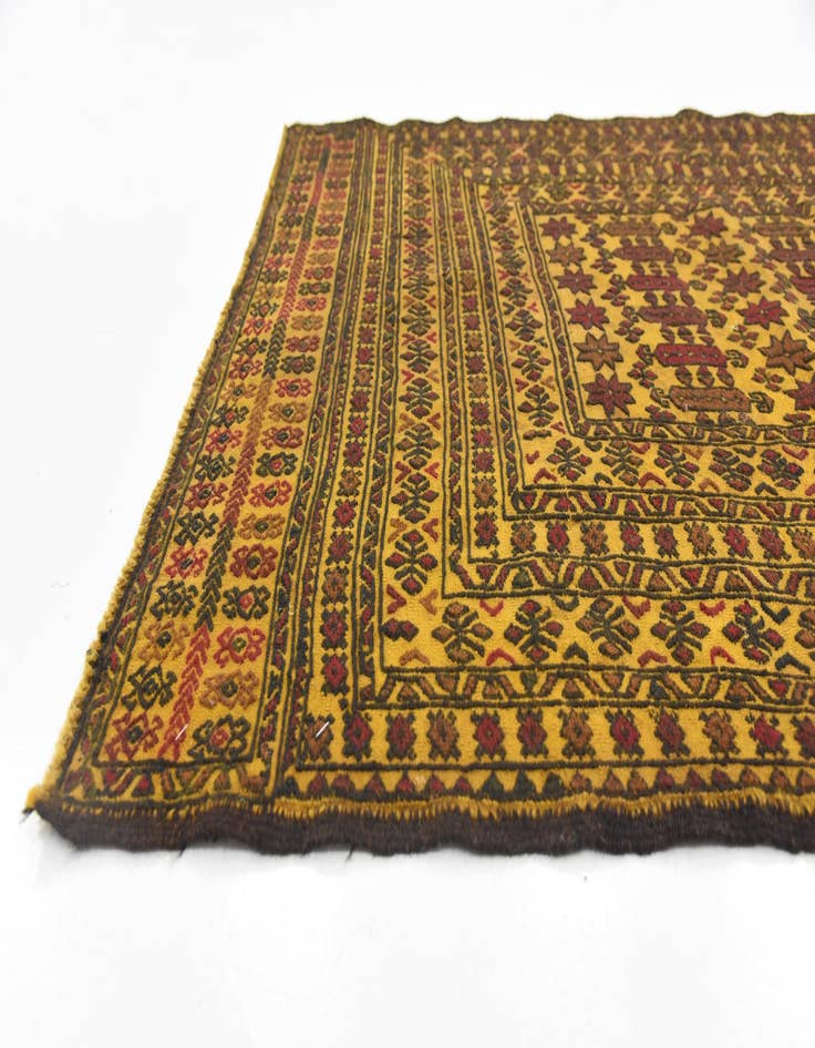 Detail image of  4' x 6' 5  Hand Woven Kilim Afghan Wool Rug