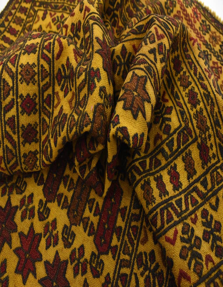 Detail image of  4' x 6' 5  Hand Woven Kilim Afghan Wool Rug