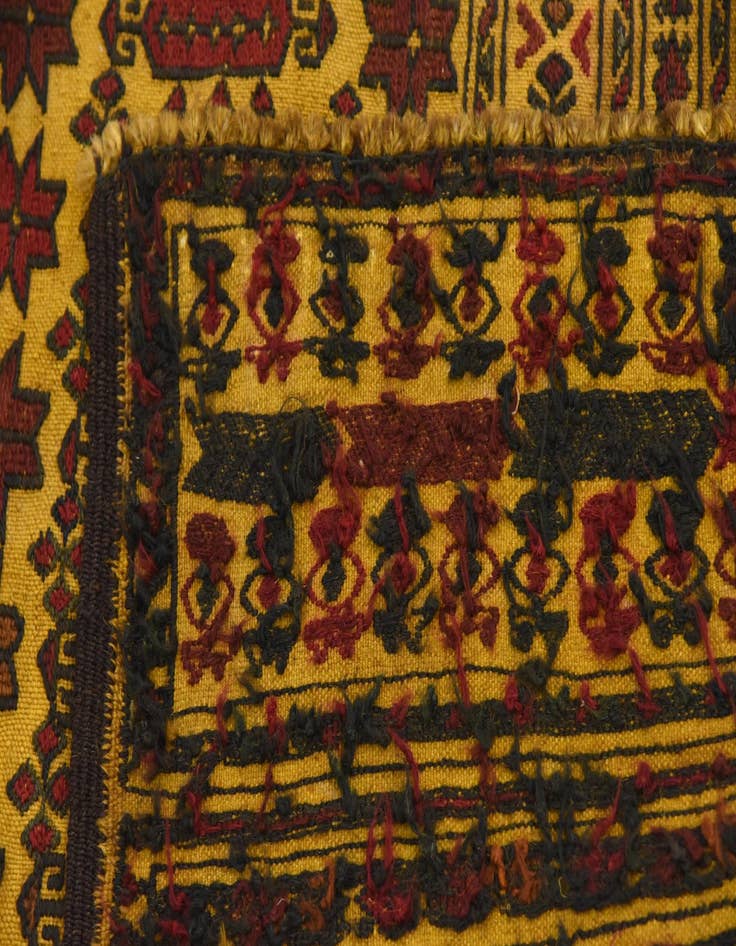 Detail image of  4' x 6' 5  Hand Woven Kilim Afghan Wool Rug