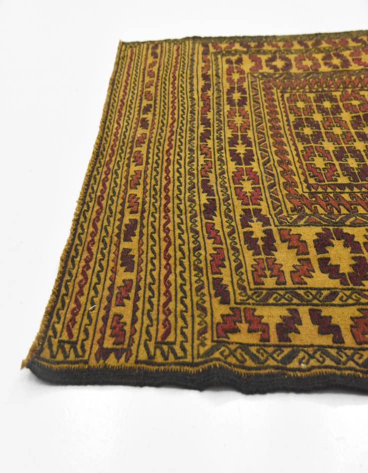 Detail image of  4' x 6' 3  Hand Woven Kilim Afghan Wool Rug