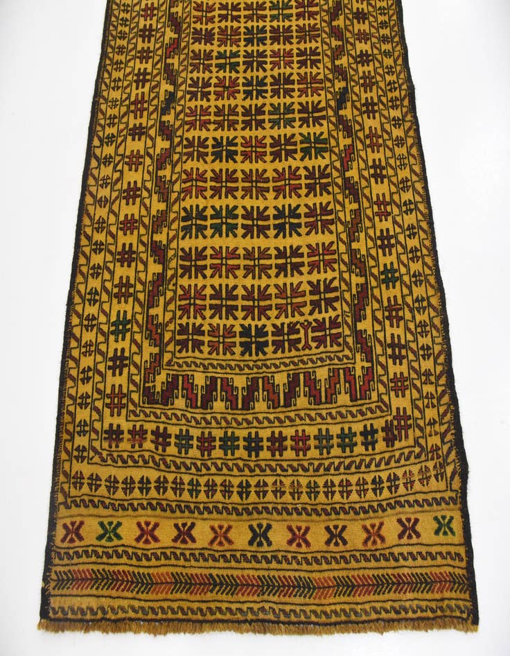 Detail image of  4' x 6' 7  Hand Woven Kilim Afghan Wool Rug