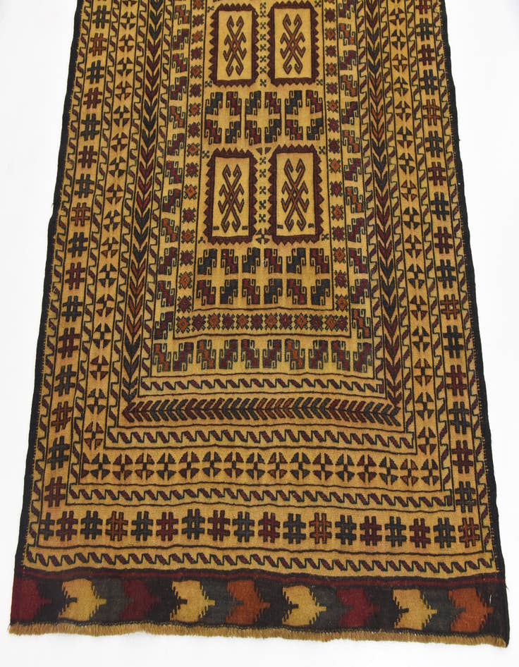 Detail image of  4' 2 x 6' 2  Hand Woven Kilim Afghan Wool Rug