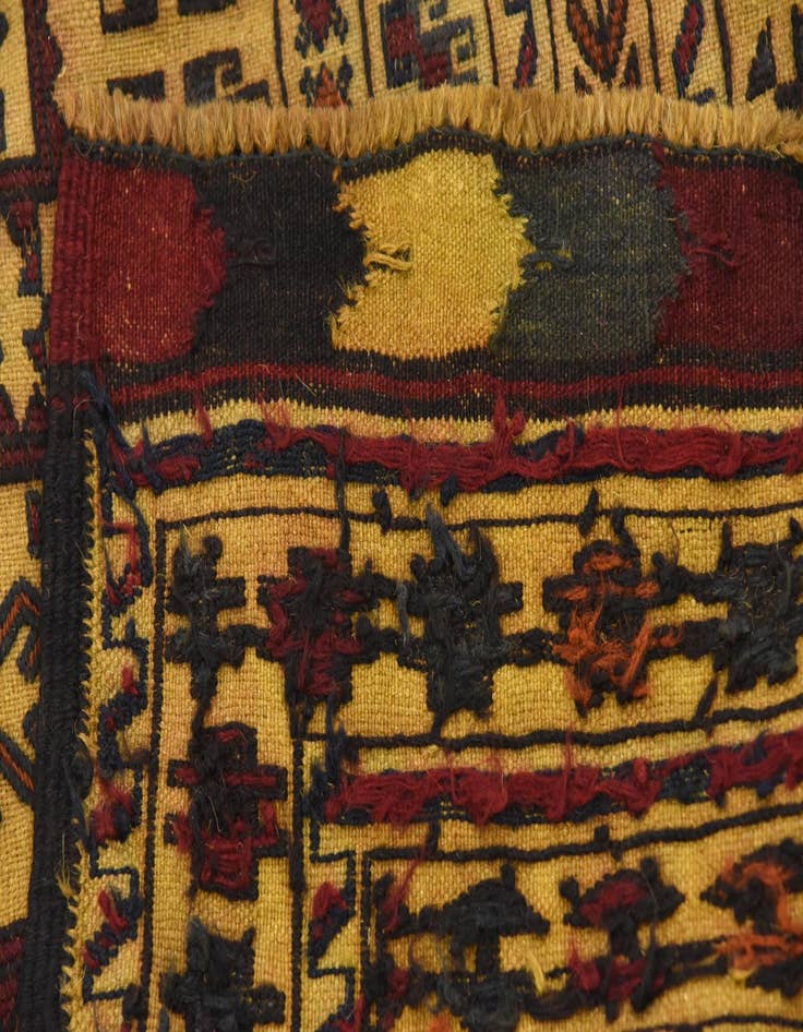 Detail image of  4' 2 x 6' 2  Hand Woven Kilim Afghan Wool Rug