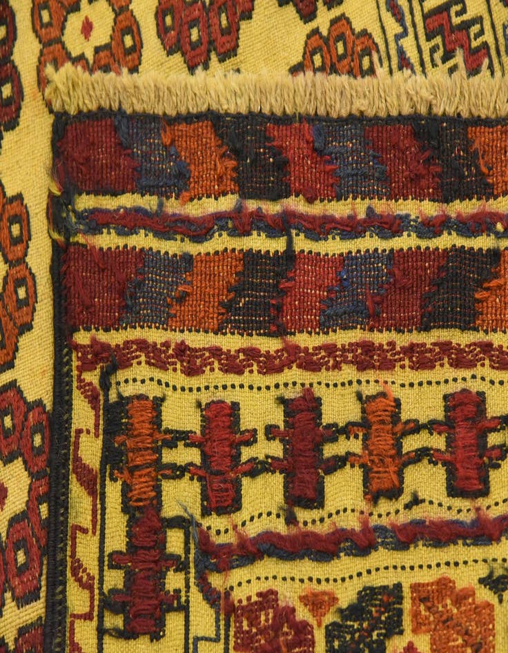 Detail image of  3' 8 x 6'  Hand Woven Kilim Afghan Wool Rug