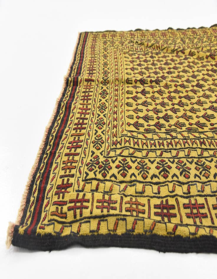 Detail image of  4' x 6' 2  Hand Woven Kilim Afghan Wool Rug