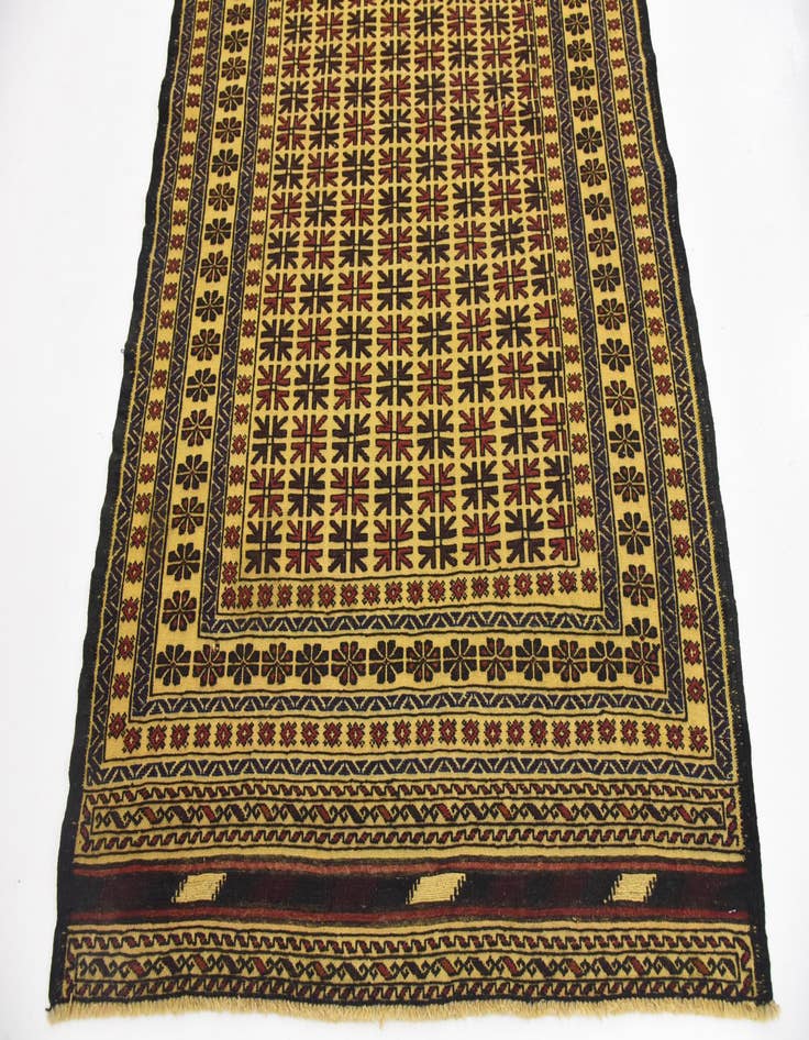 Detail image of  4' 2 x 6'  Hand Woven Kilim Afghan Wool Rug