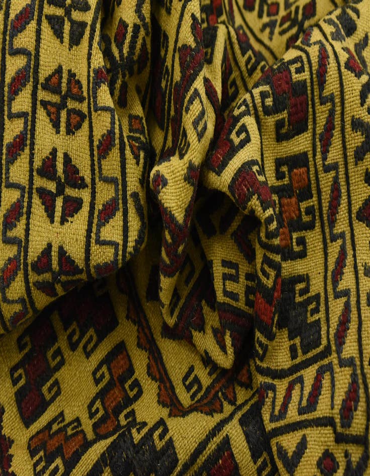 Detail image of  3' 10 x 6' 4  Hand Woven Kilim Afghan Wool Rug