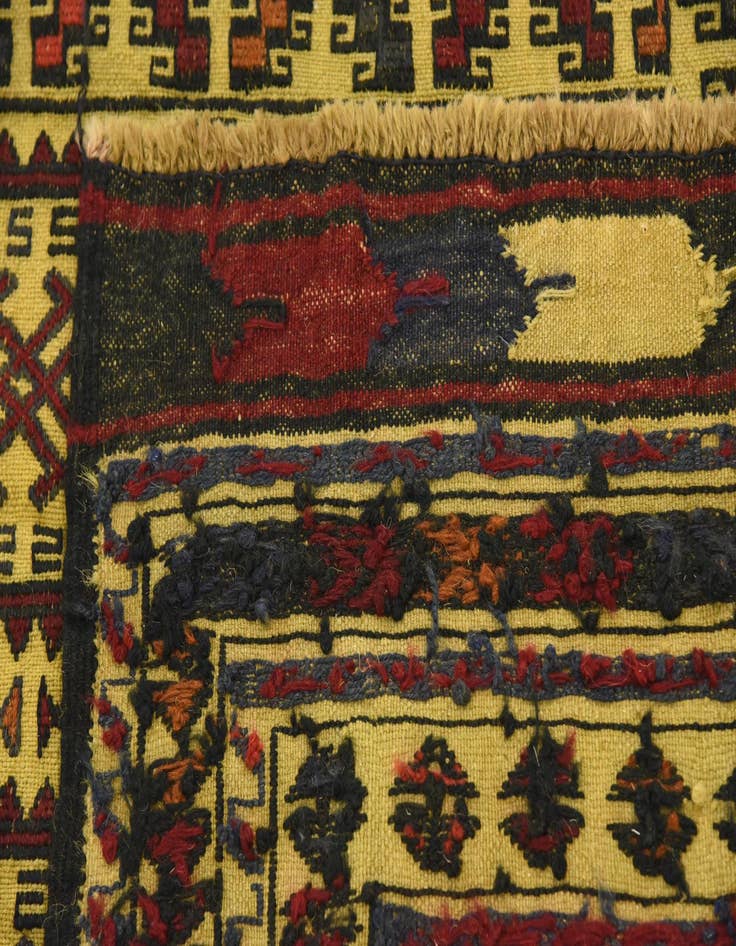 Detail image of  3' 10 x 6' 4  Hand Woven Kilim Afghan Wool Rug