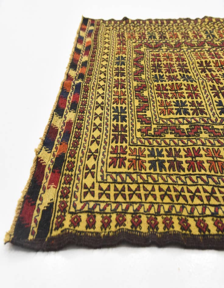 Detail image of  4' x 6' 2  Hand Woven Kilim Afghan Wool Rug