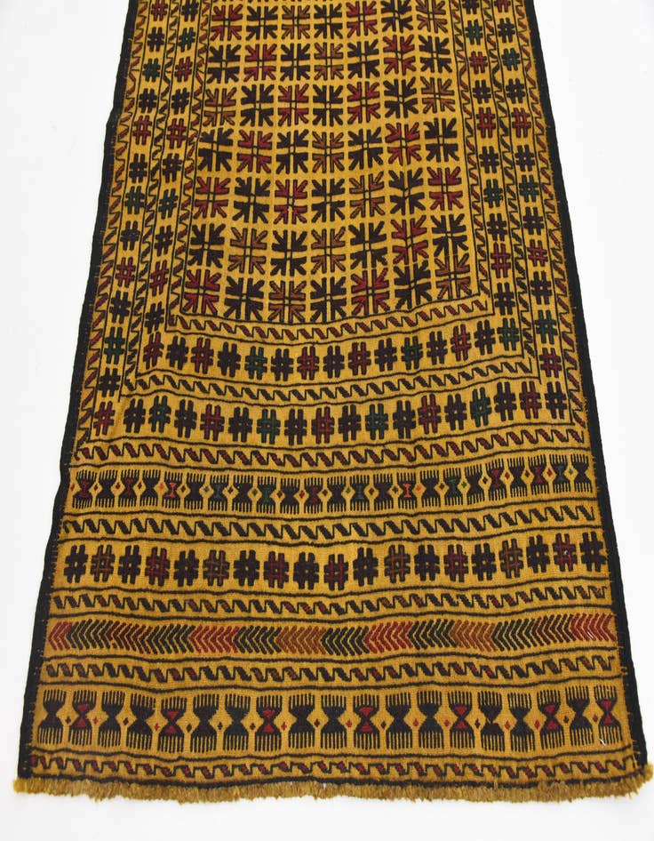 Detail image of  3' 10 x 6' 2  Hand Woven Kilim Afghan Wool Rug