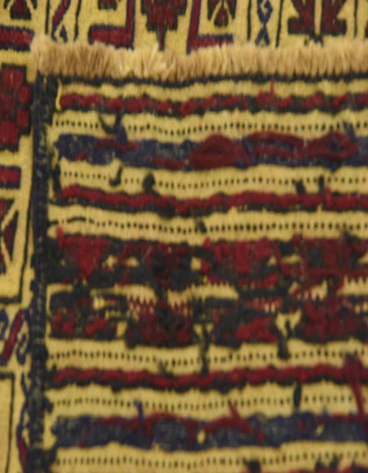 Detail image of  4' 2 x 6' 7  Hand Woven Kilim Afghan Wool Rug