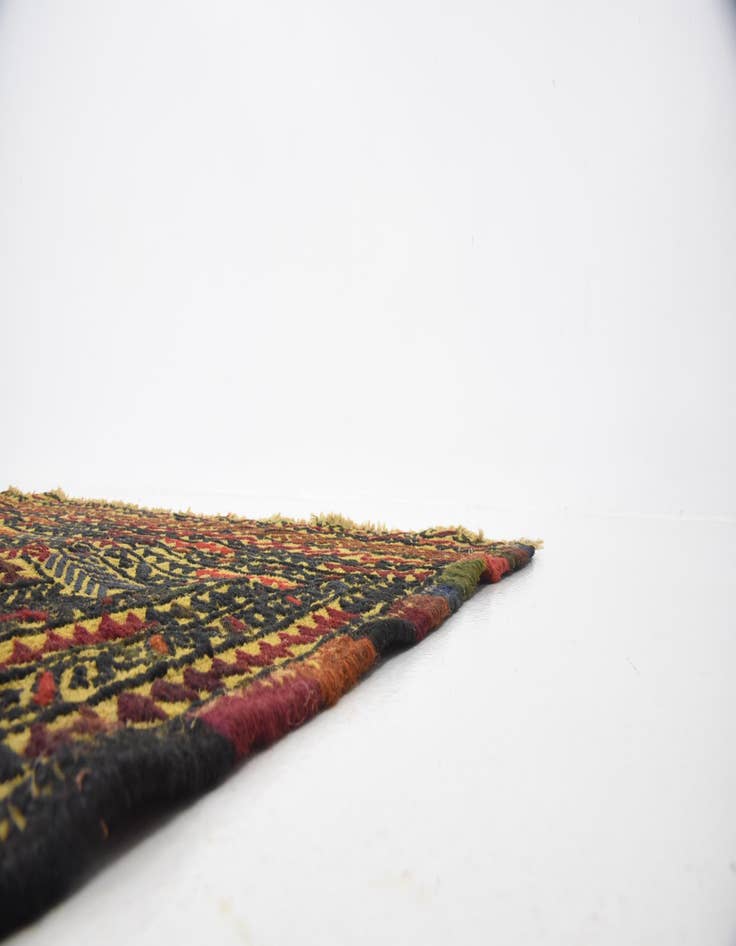Detail image of  3' 8 x 6'  Hand Woven Kilim Afghan Wool Rug