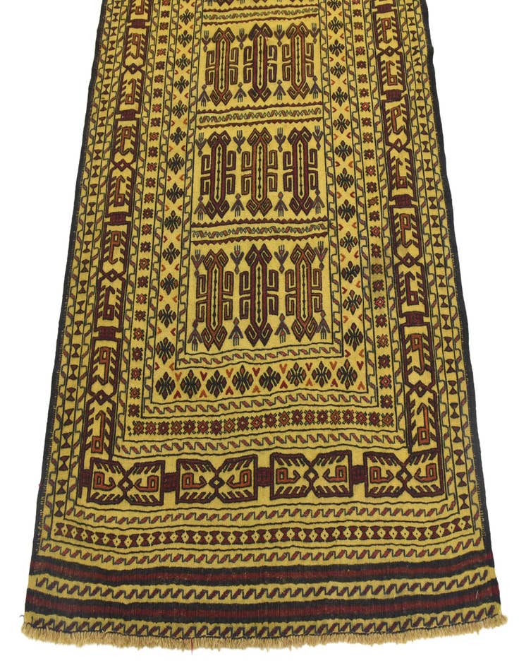 Detail image of  4' 2 x 6' 2  Hand Woven Kilim Afghan Wool Rug