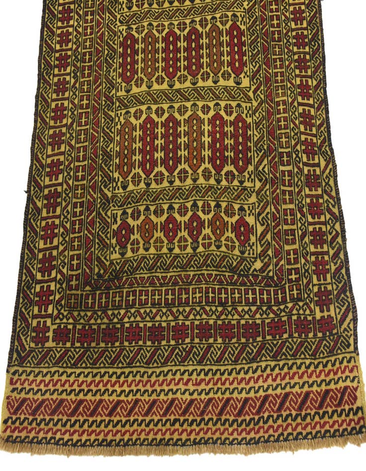 Detail image of 3' 9 x 6' 2 Hand Woven Kilim Afghan Wool Rug