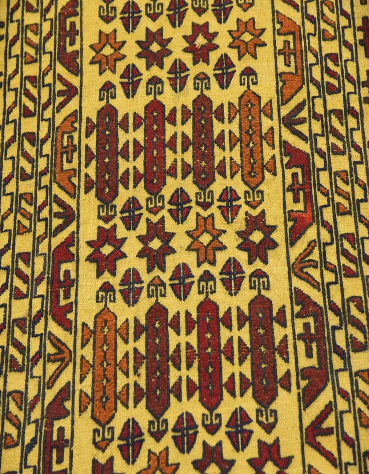 Detail image of  3' 6 x 6' 3  Hand Woven Kilim Afghan Wool Rug