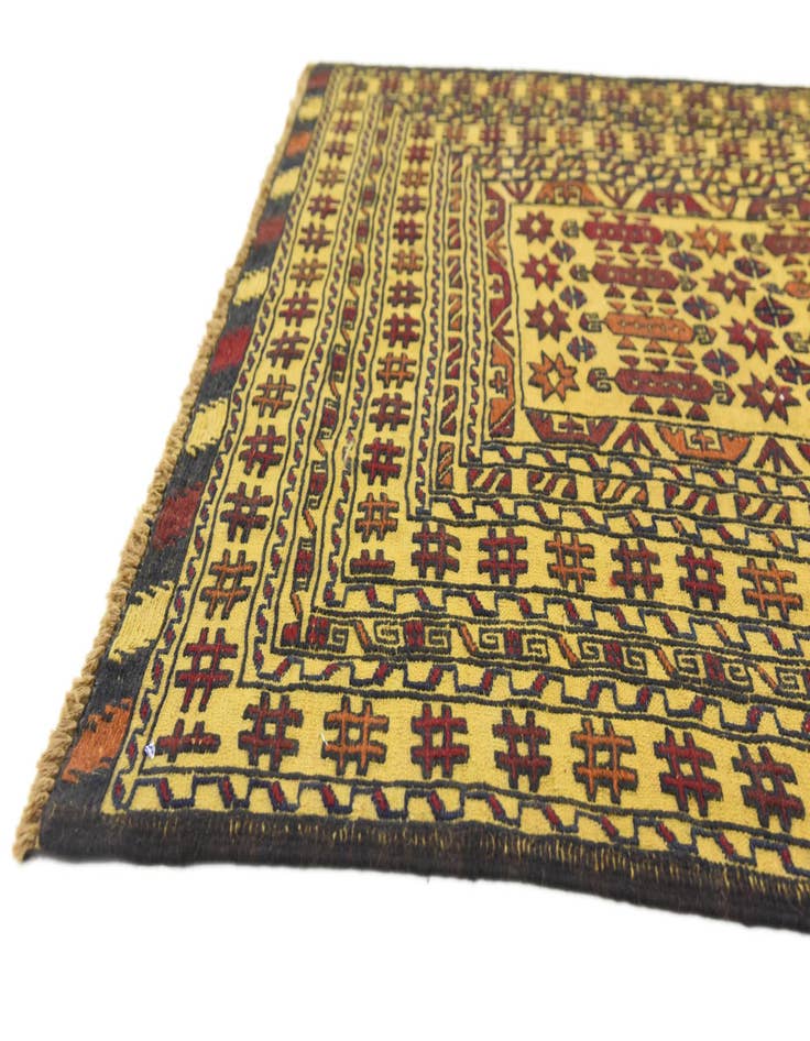 Detail image of  3' 6 x 6' 3  Hand Woven Kilim Afghan Wool Rug