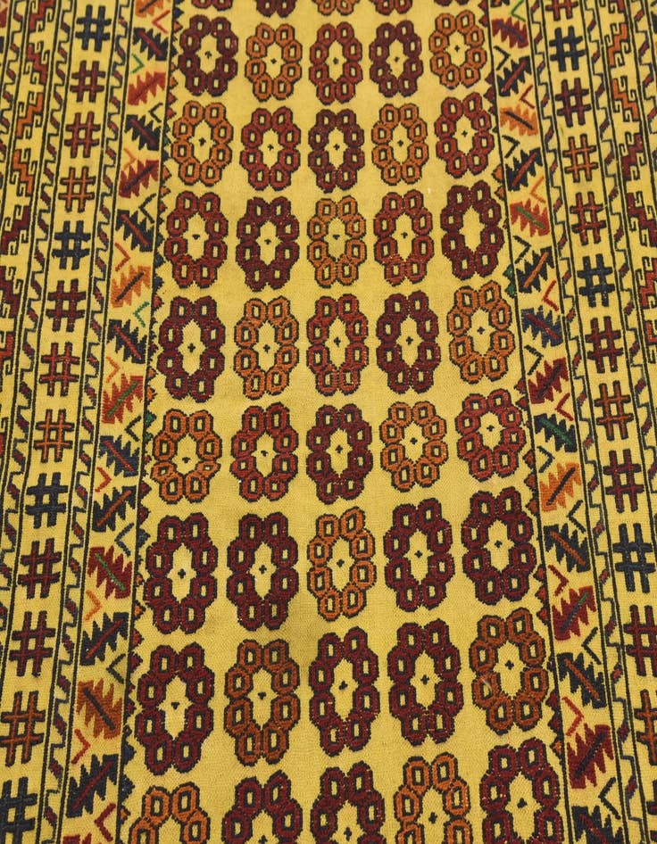 Detail image of  4' 2 x 6' 3  Hand Woven Kilim Afghan Wool Rug