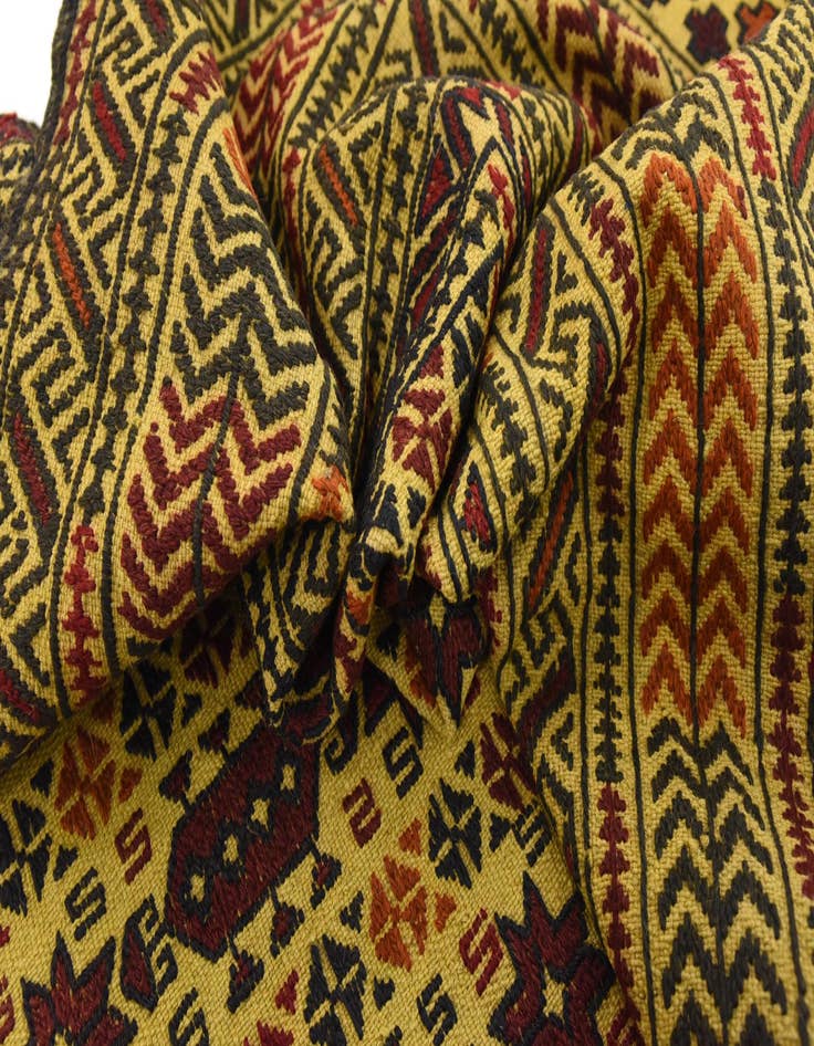 Detail image of  4' 5 x 6' 5  Hand Woven Kilim Afghan Wool Rug