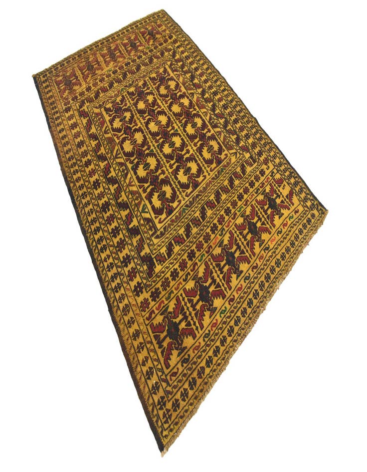 Detail image of  4' 3 x 6' 2  Hand Woven Kilim Afghan Wool Rug