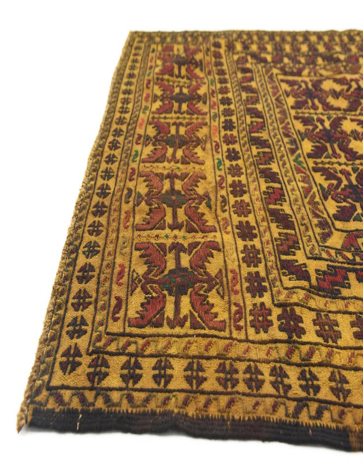 Detail image of  4' 3 x 6' 2  Hand Woven Kilim Afghan Wool Rug