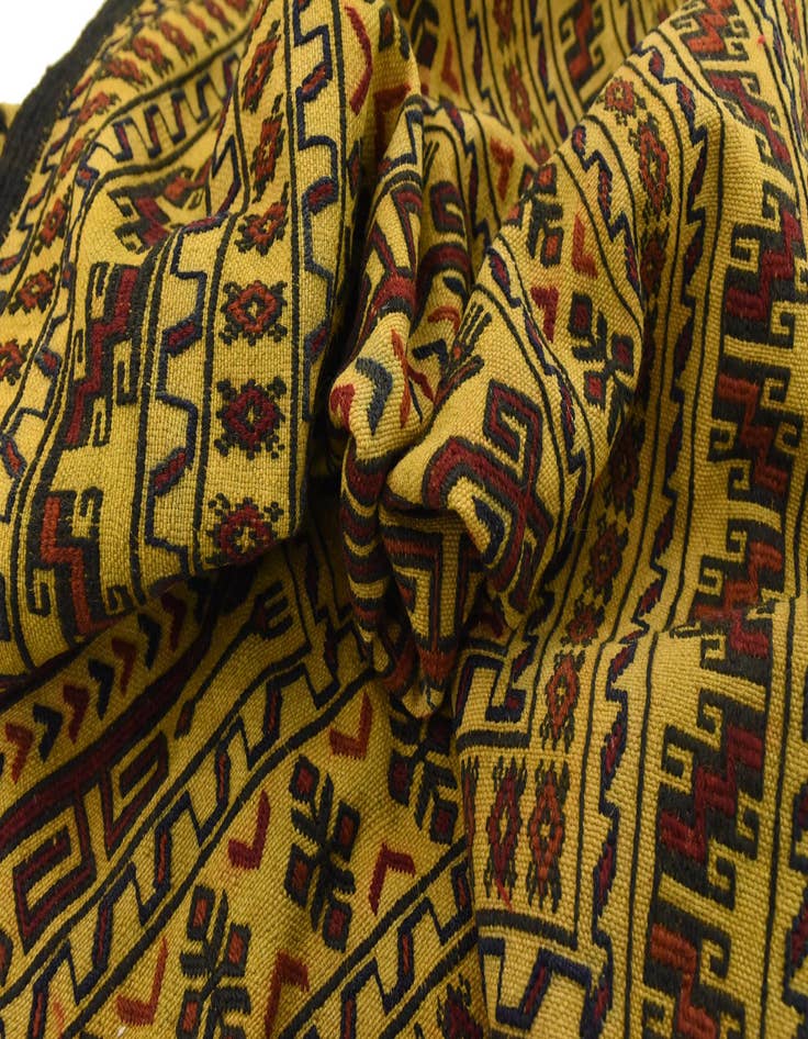 Detail image of  4' x 6' 5  Hand Woven Kilim Afghan Wool Rug