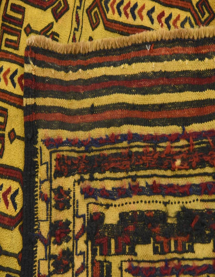 Detail image of  4' x 6' 5  Hand Woven Kilim Afghan Wool Rug