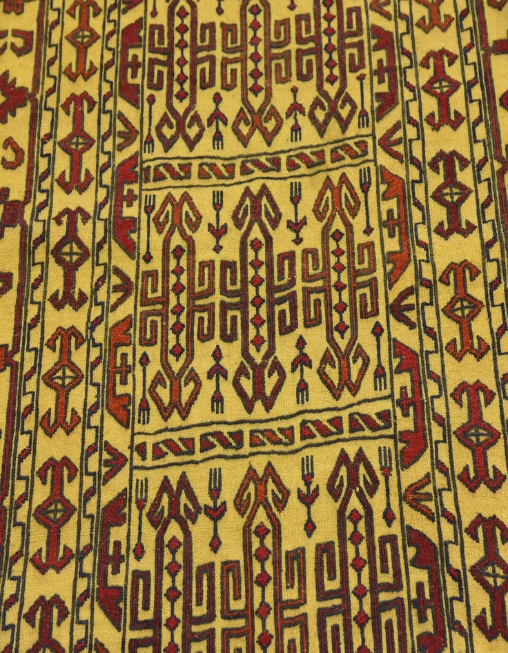 Detail image of  4' x 6' 5  Hand Woven Kilim Afghan Wool Rug