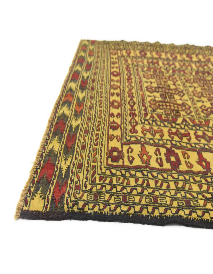 Detail image of  4' x 6' 5  Hand Woven Kilim Afghan Wool Rug