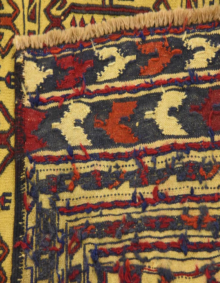 Detail image of  4' x 6' 5  Hand Woven Kilim Afghan Wool Rug