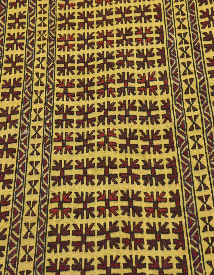 Detail image of  4' 2 x 6' 6  Hand Woven Kilim Afghan Wool Rug