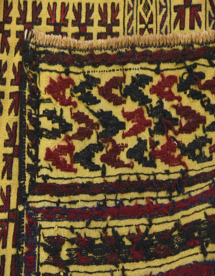 Detail image of  4' 2 x 6' 6  Hand Woven Kilim Afghan Wool Rug