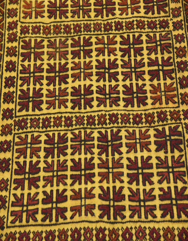 Detail image of  3' 9 x 6' 8  Hand Woven Kilim Afghan Wool Rug