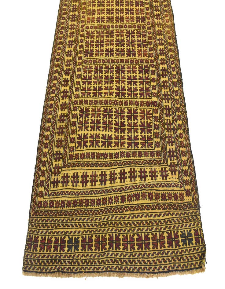 Detail image of  3' 9 x 6' 8  Hand Woven Kilim Afghan Wool Rug