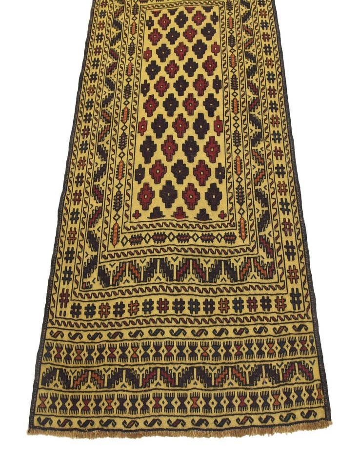 Detail image of  4' x 6' 2  Hand Woven Kilim Afghan Wool Rug