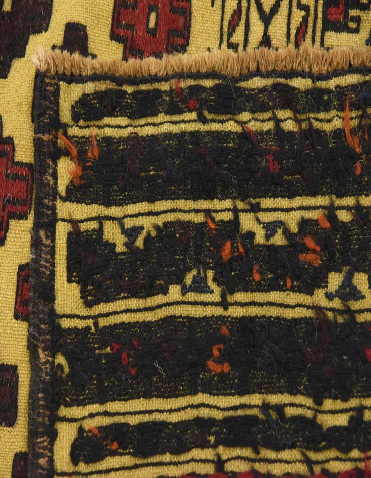 Detail image of  4' x 6' 2  Hand Woven Kilim Afghan Wool Rug