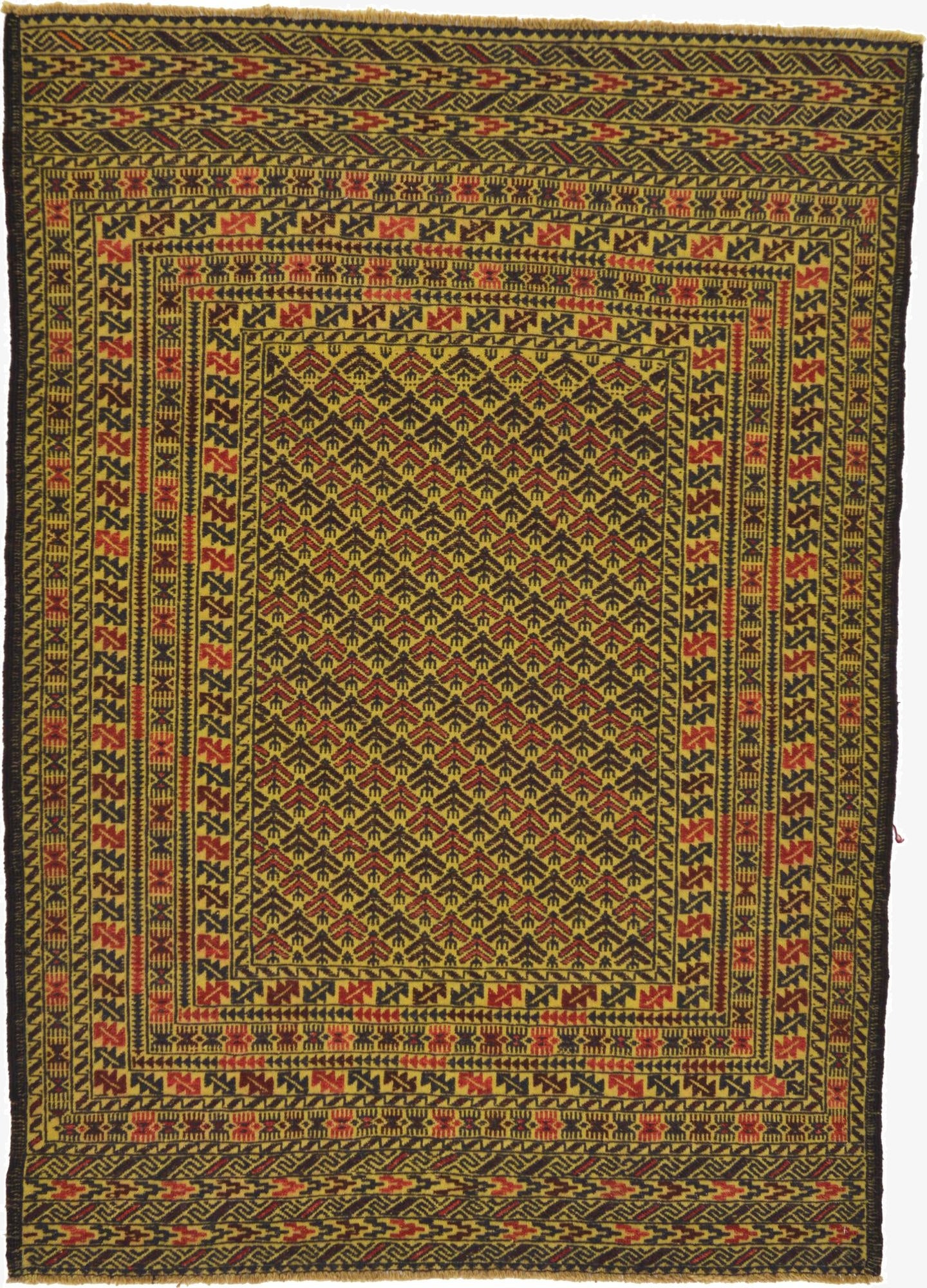  4' 2 x 6'  Hand Woven Kilim Afghan Wool Rug