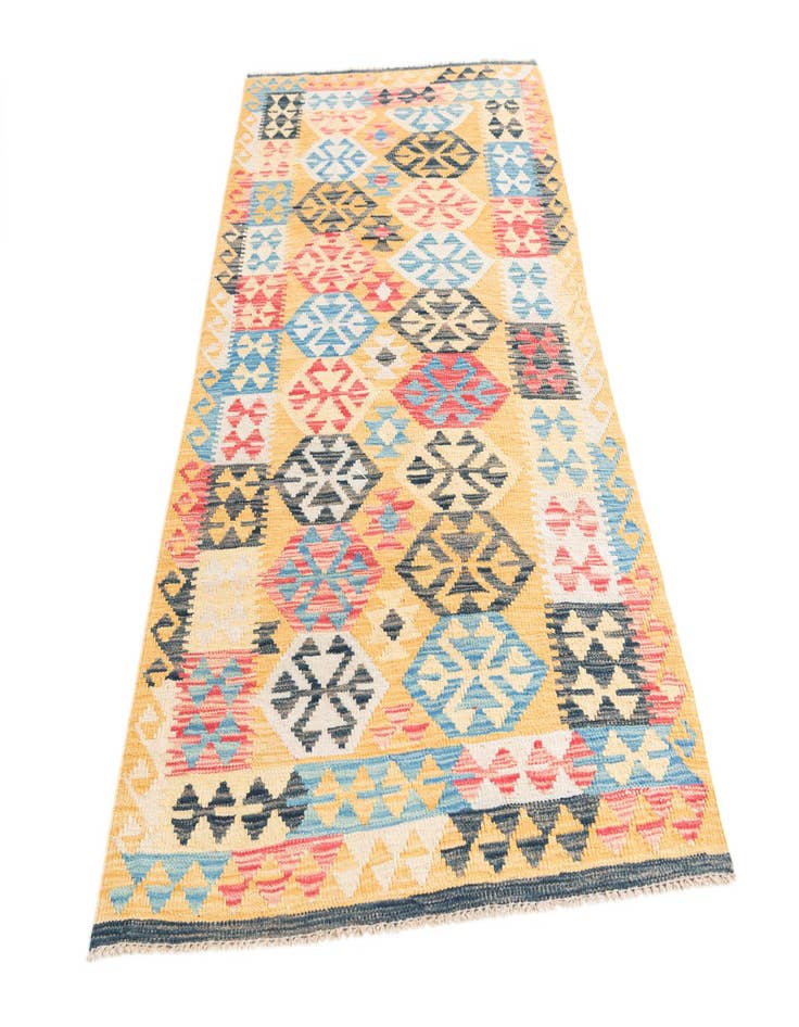 Detail image of  3' 4 x 6' 4  Hand Woven Kilim Maymana Wool Rug