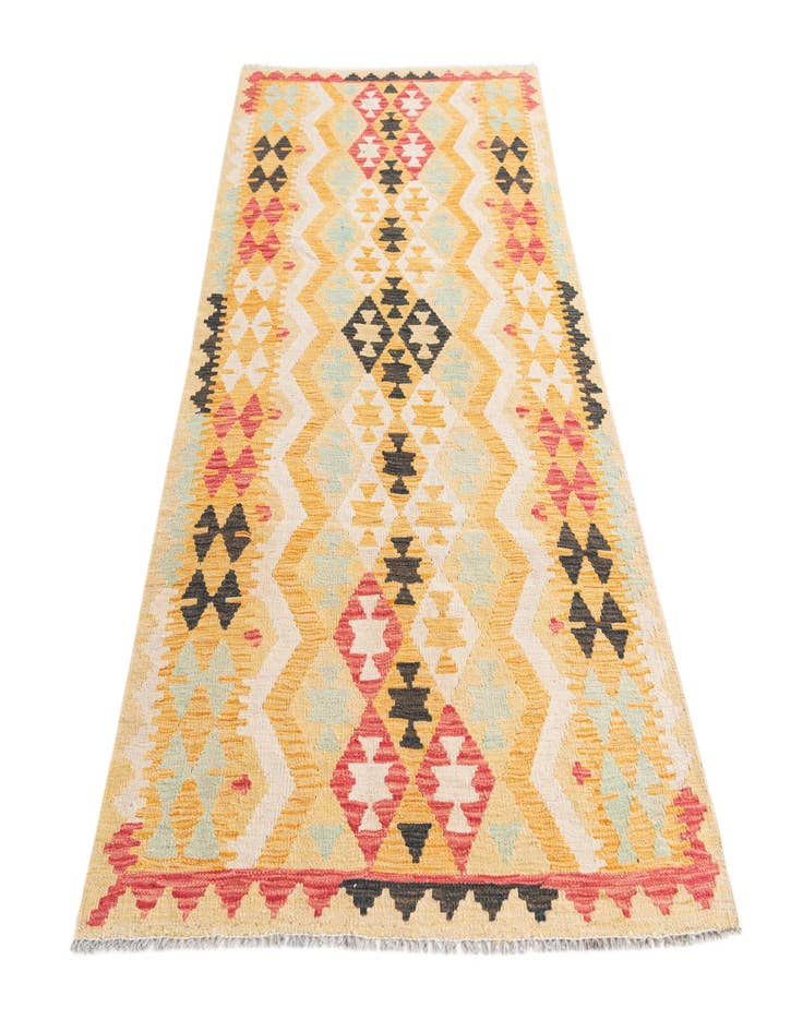 Detail image of  3' 5 x 6' 6  Hand Woven Kilim Maymana Wool Rug