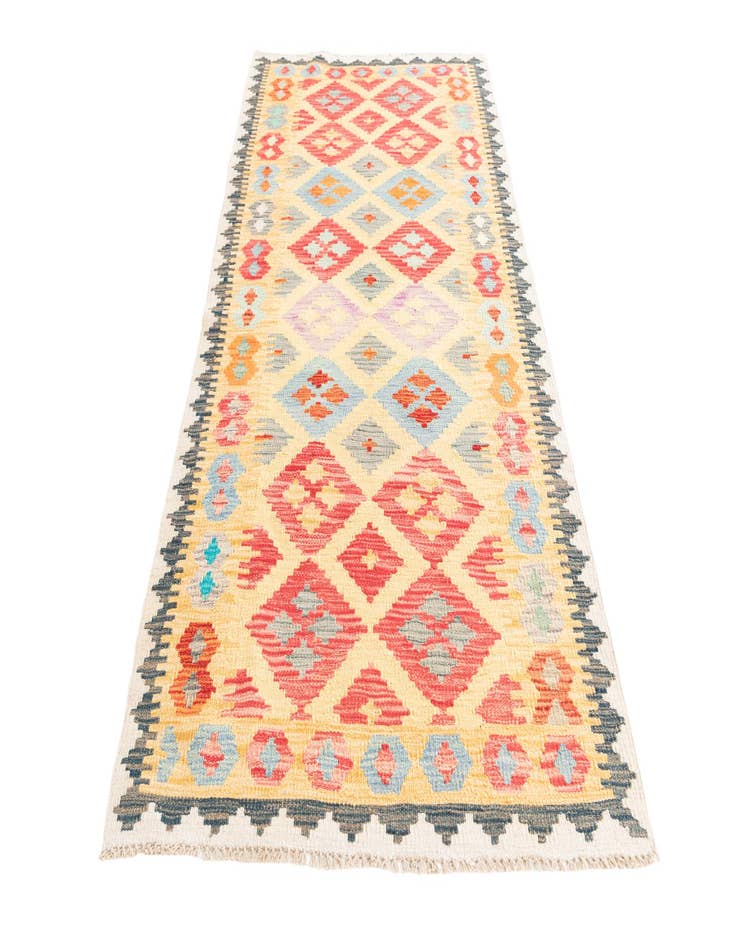 Detail image of  3' 4 x 6' 5  Hand Woven Kilim Maymana Wool Rug