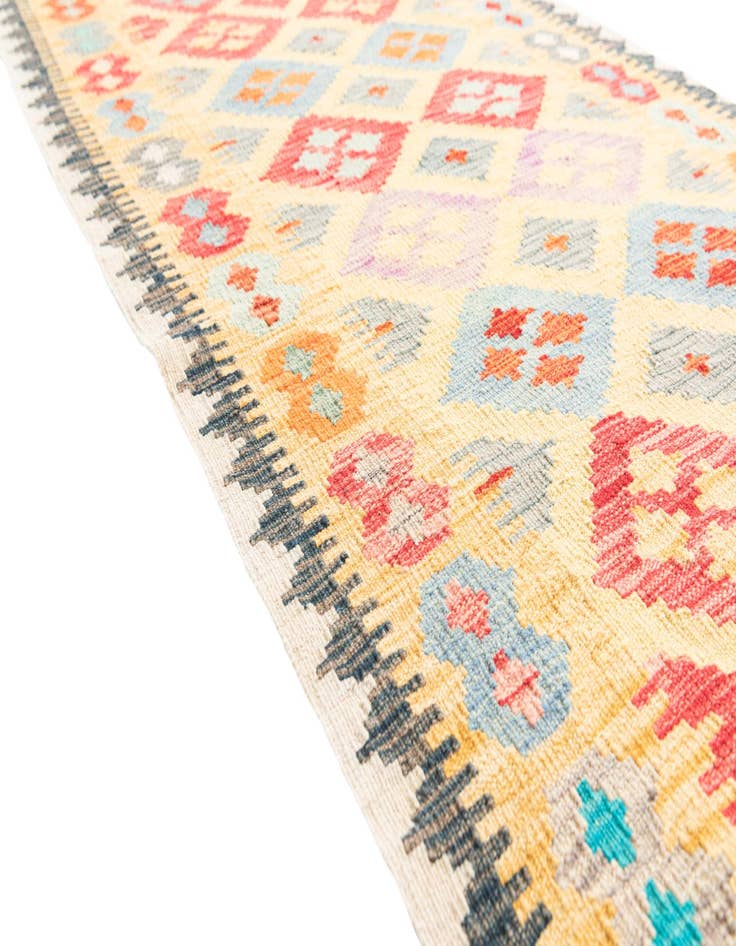 Detail image of  3' 4 x 6' 5  Hand Woven Kilim Maymana Wool Rug