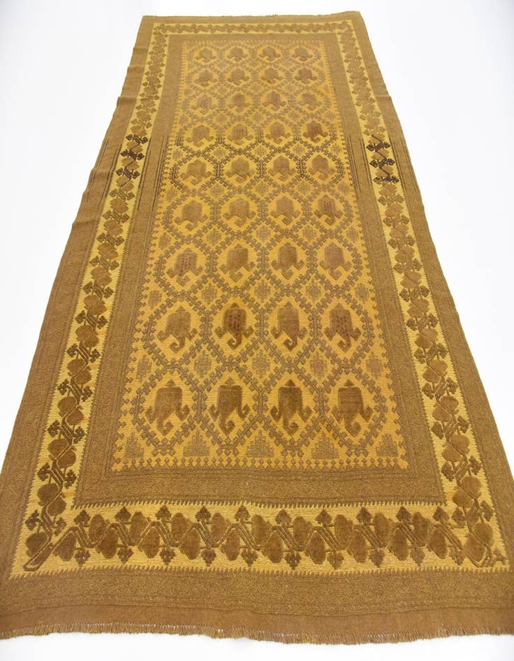 Detail image of  6' 6 x 9' 4  Hand Woven Kilim Suzani Wool Rug